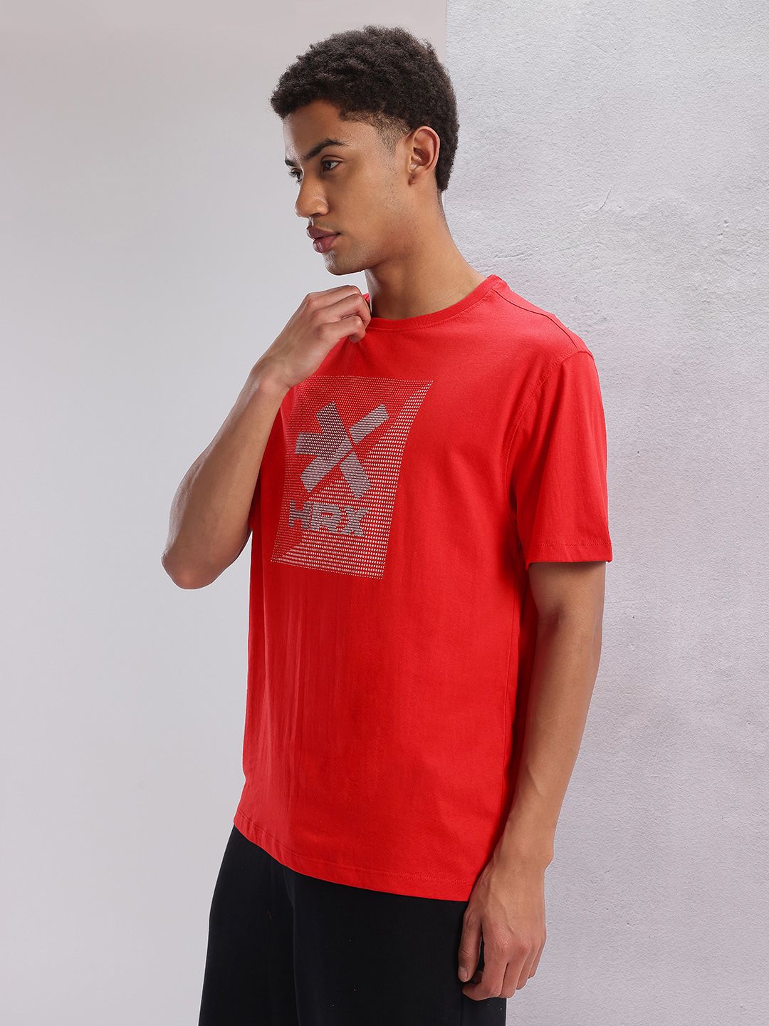 HRX by Hrithik Roshan Twin Collection Brand Logo Printed T-shirt