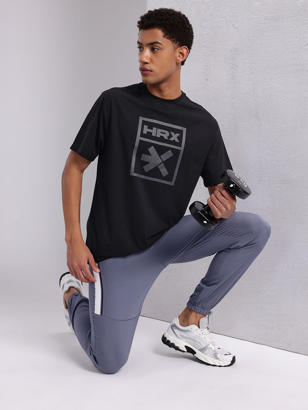 HRX by Hrithik Roshan Brand Logo Print Training T-shirt