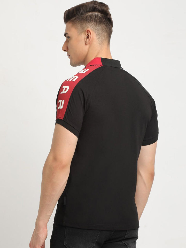 THE BEAR HOUSE Polo Collar Raglan Sleeves Slim Fit T-shirt