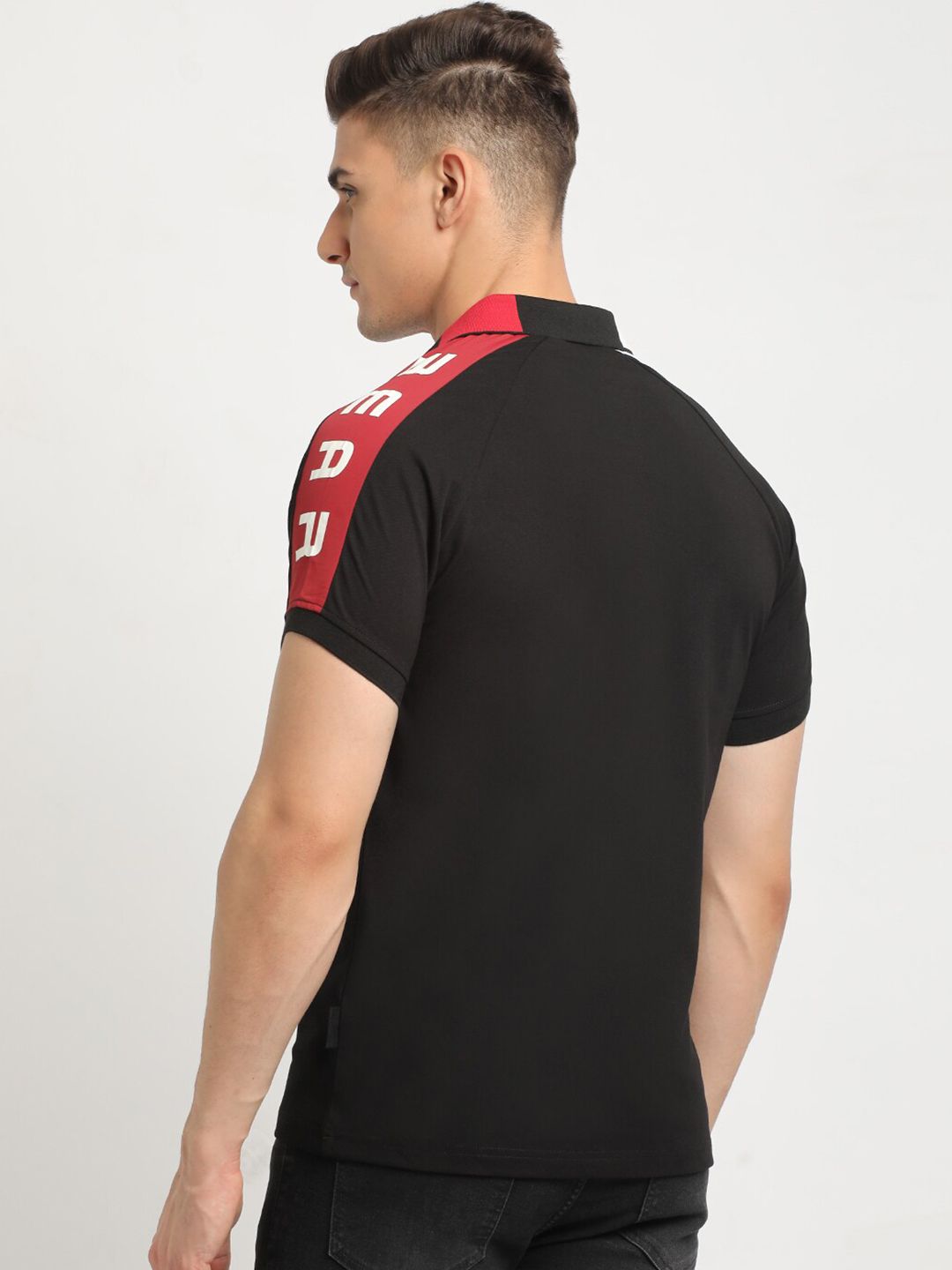 THE BEAR HOUSE Polo Collar Raglan Sleeves Slim Fit T-shirt