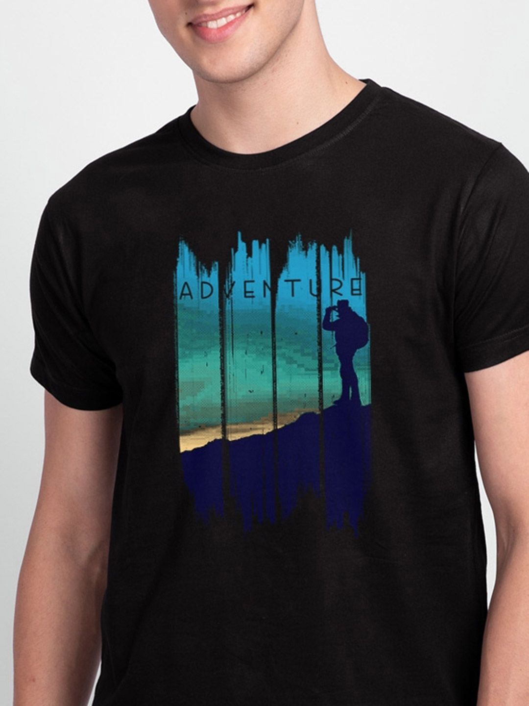 Bewakoof Men Black Printed T-shirt