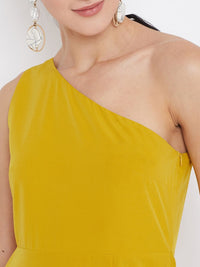 Berrylush Yellow Pleated Maxi Dress