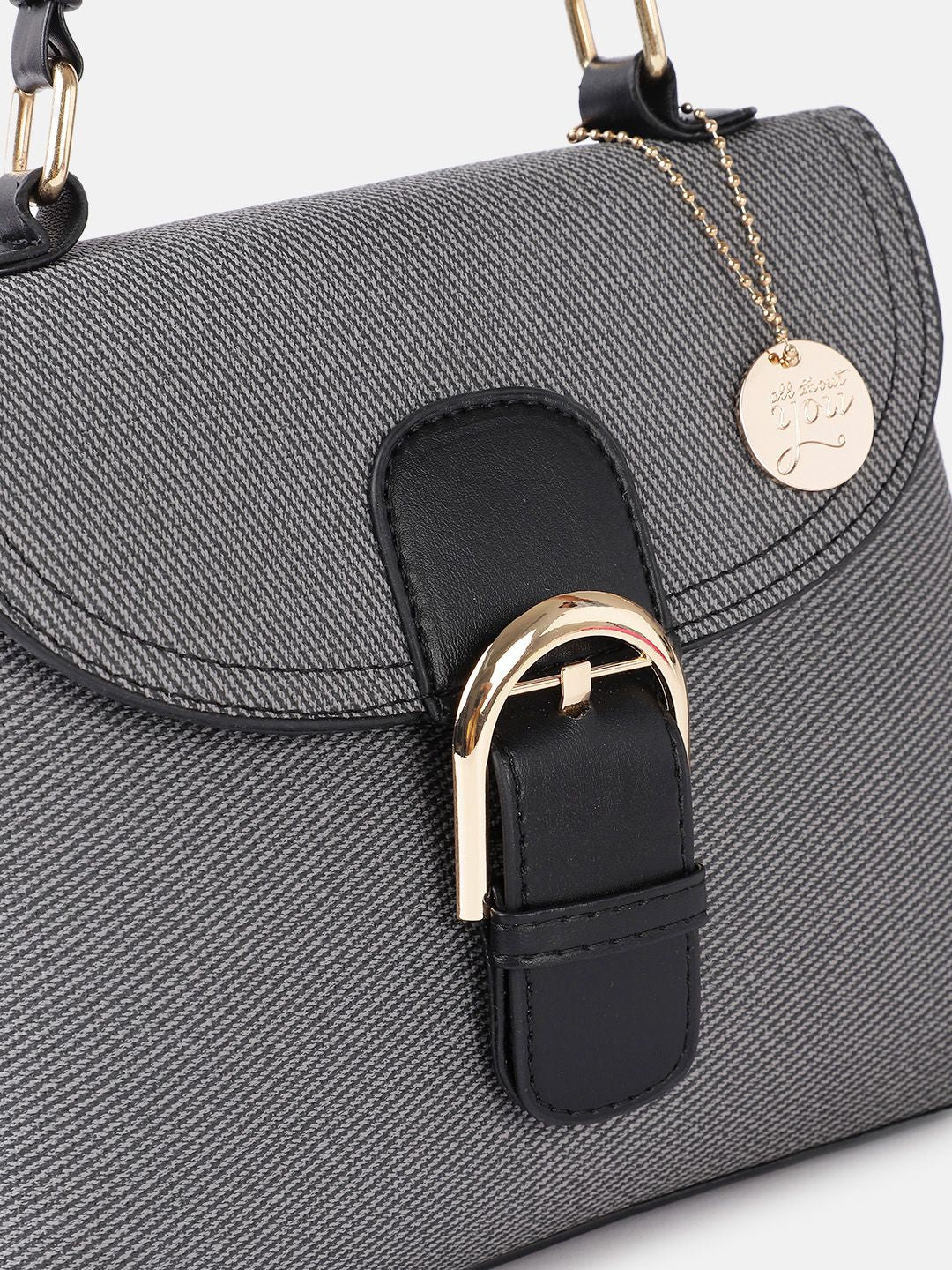 all about you Textured Structured Satchel