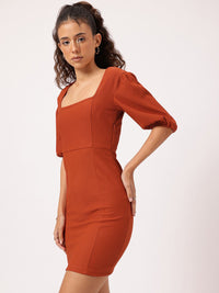 DressBerry Lovely & Lively Square Neck Bodycon Mini Dress