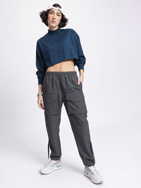 DressBerry Crop Printed Sweatshirt