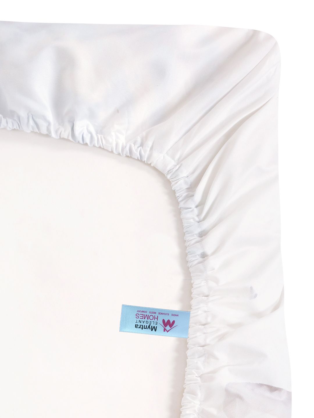Myntra Elegant Homes White Floral 300 TC King Bedsheet with 2 Pillow Covers
