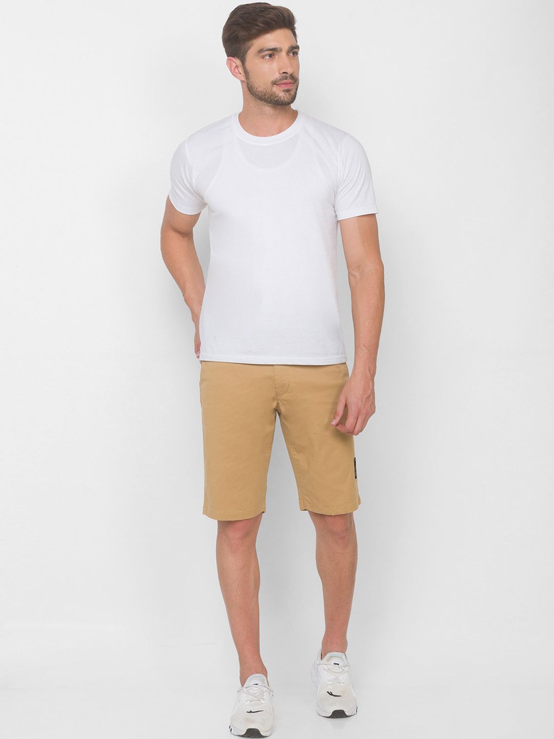 SPYKAR Men Beige Shorts