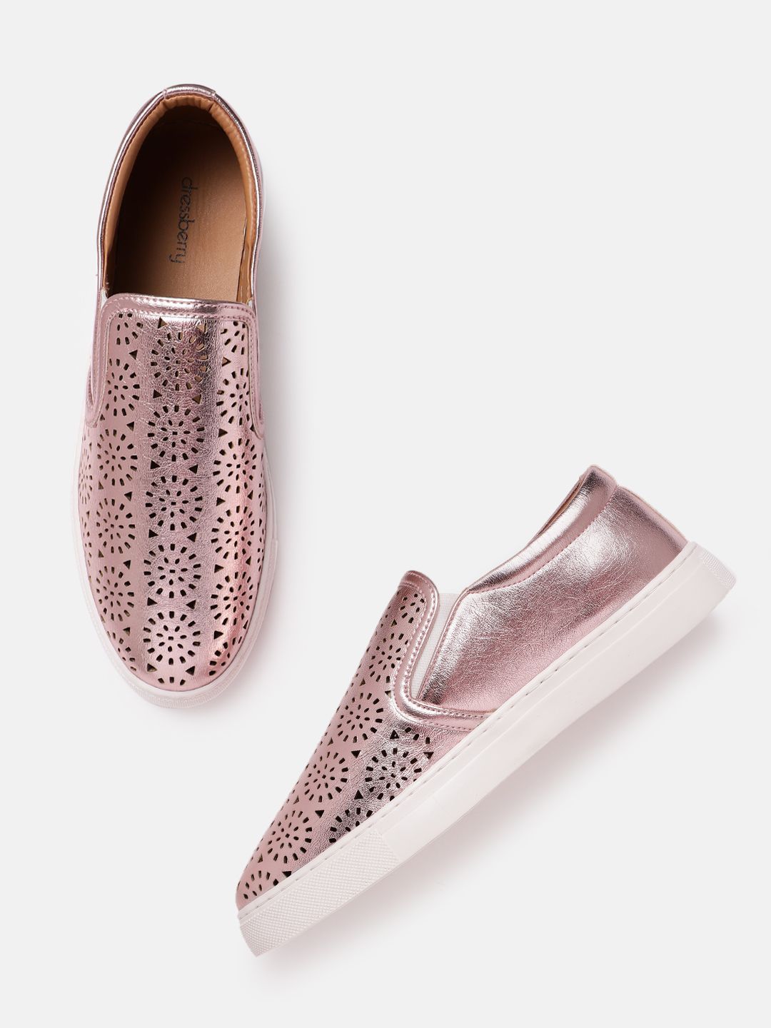 DressBerry Women Cut Work Slip-On Sneakers