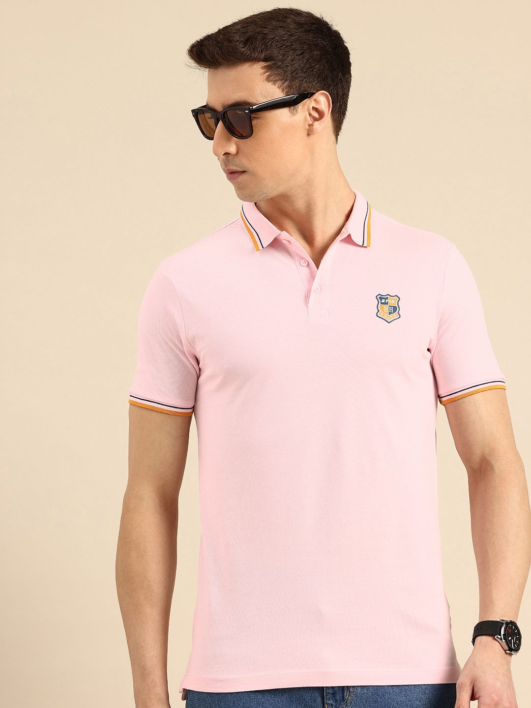 Being Human Polo Collar Pure Cotton T-shirt