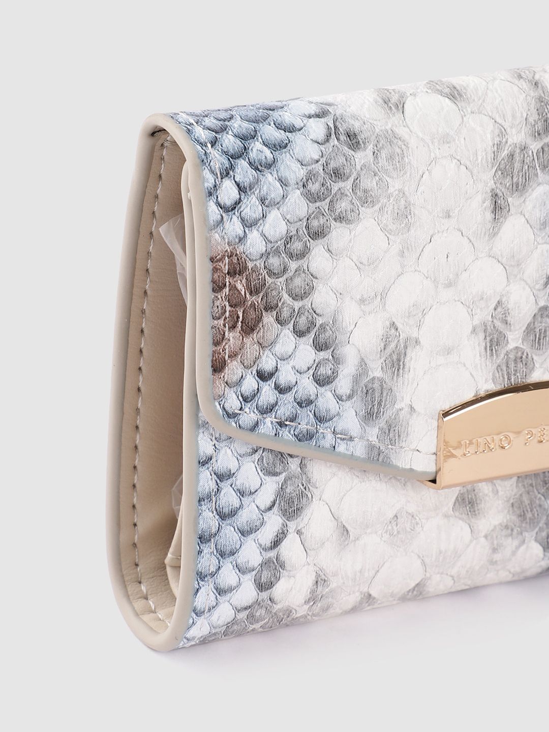 Lino Perros Women Croc Textured Three Fold Wallet