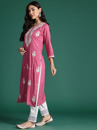 Indo Era Ethnic Motifs Embroidered Thread Work Kurta