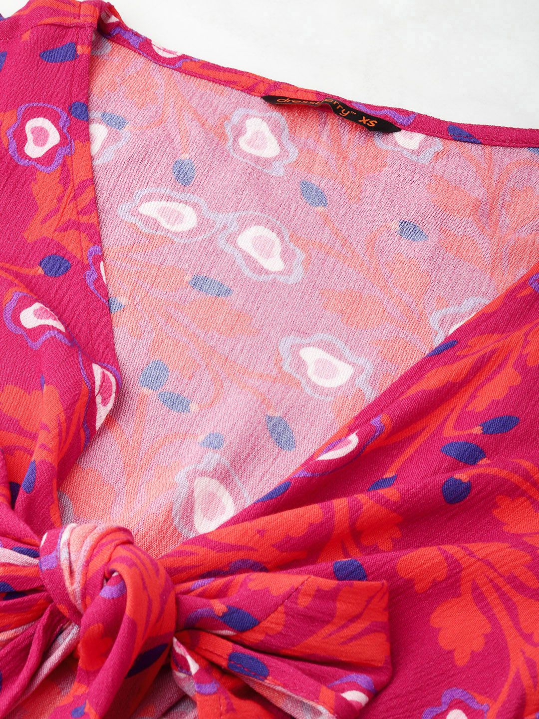 DressBerry Getaway Ready Printed Cut Out Detail A-Line Mini Dress