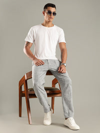 Thomas Scott Men Smart Straight Fit Pleated Linen Trouser
