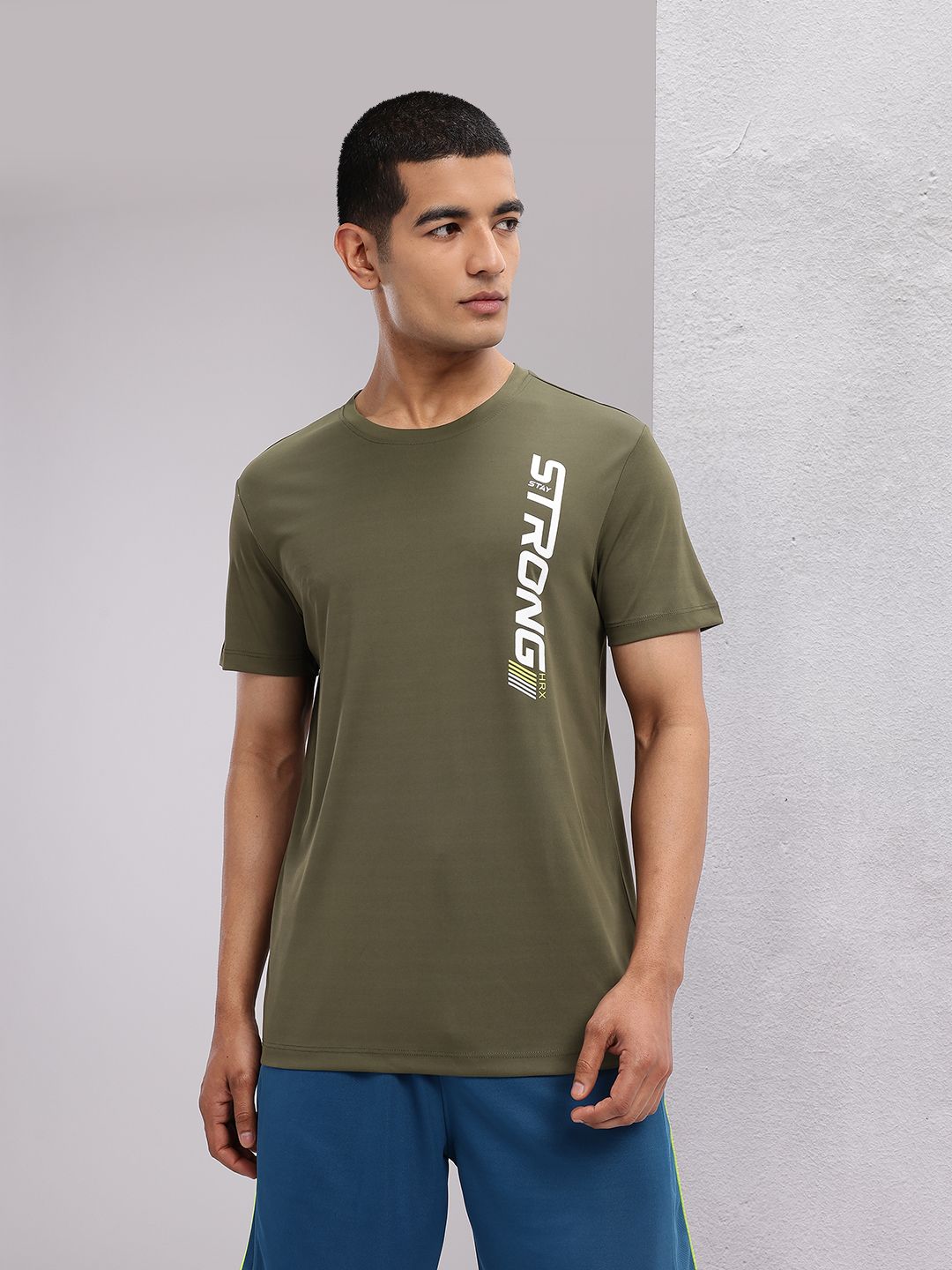 HRX by Hrithik Roshan Men Typography Printed Rapid-Dry Training T-shirt