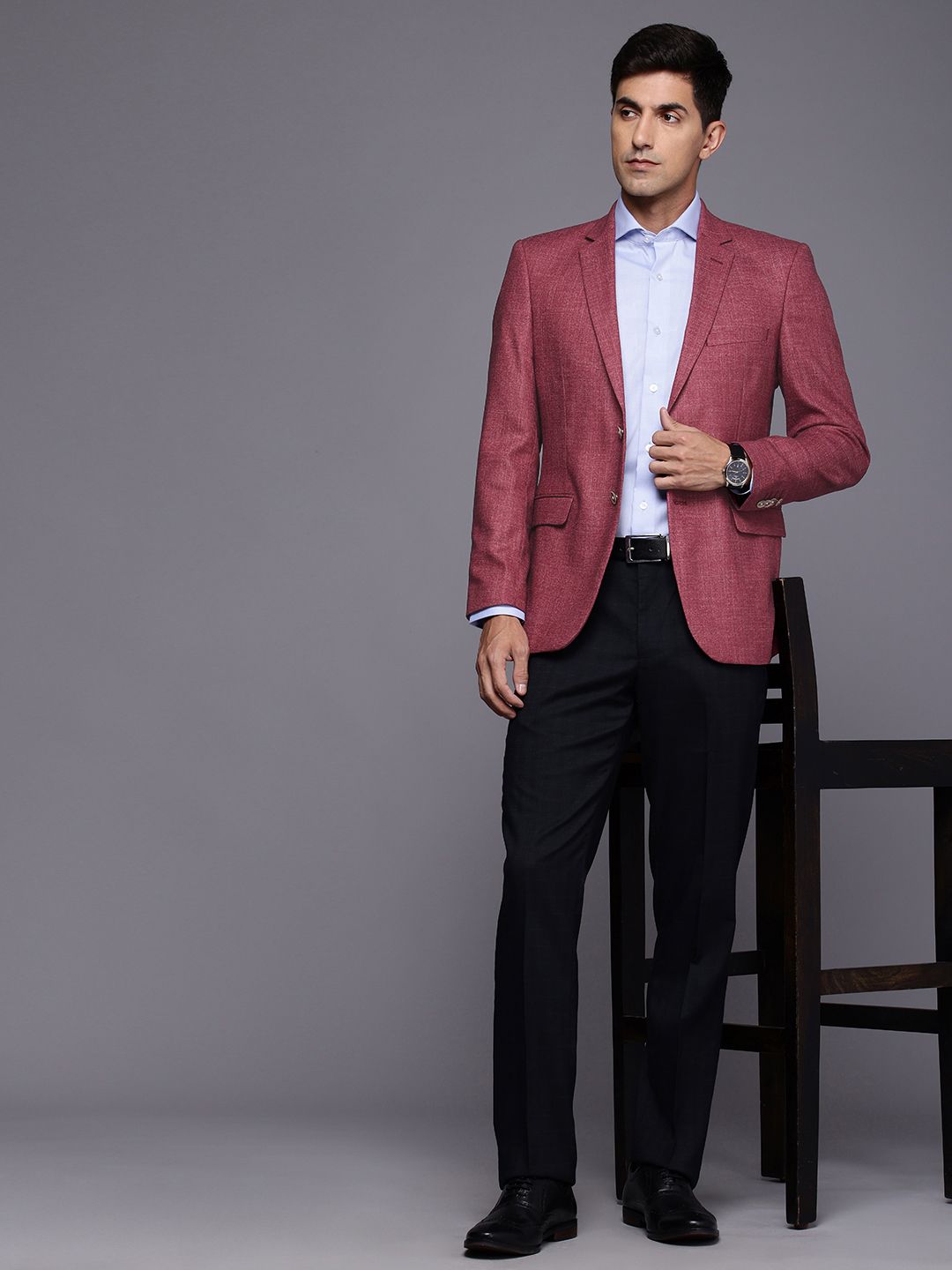 Raymond Notched Lapel Single-Breasted Formal Blazers