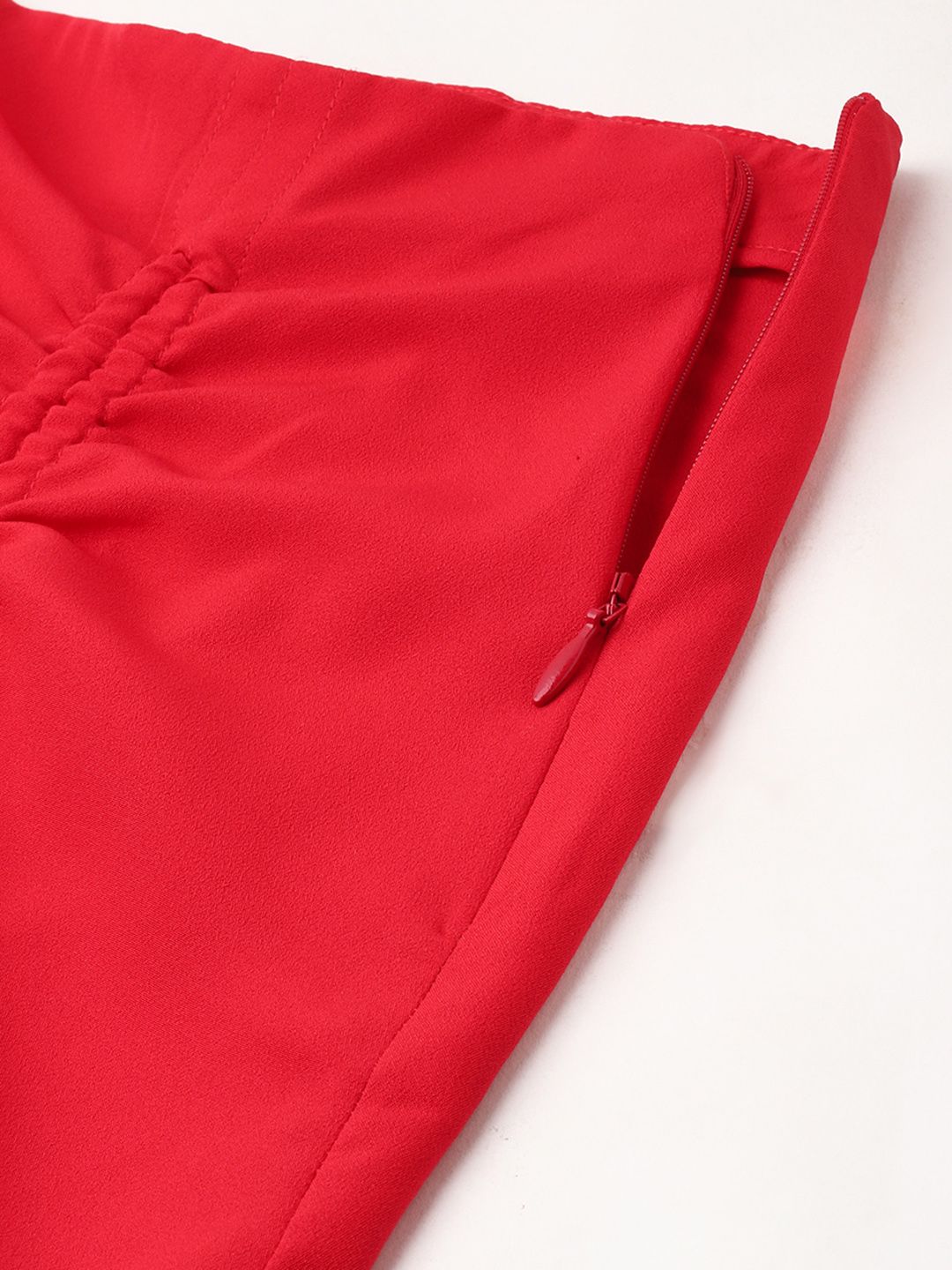 DressBerry The New Minimalism Ruched Knee Length A-Line Skirt