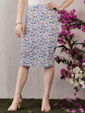 Berrylush Floral Printed Pencil Skirts