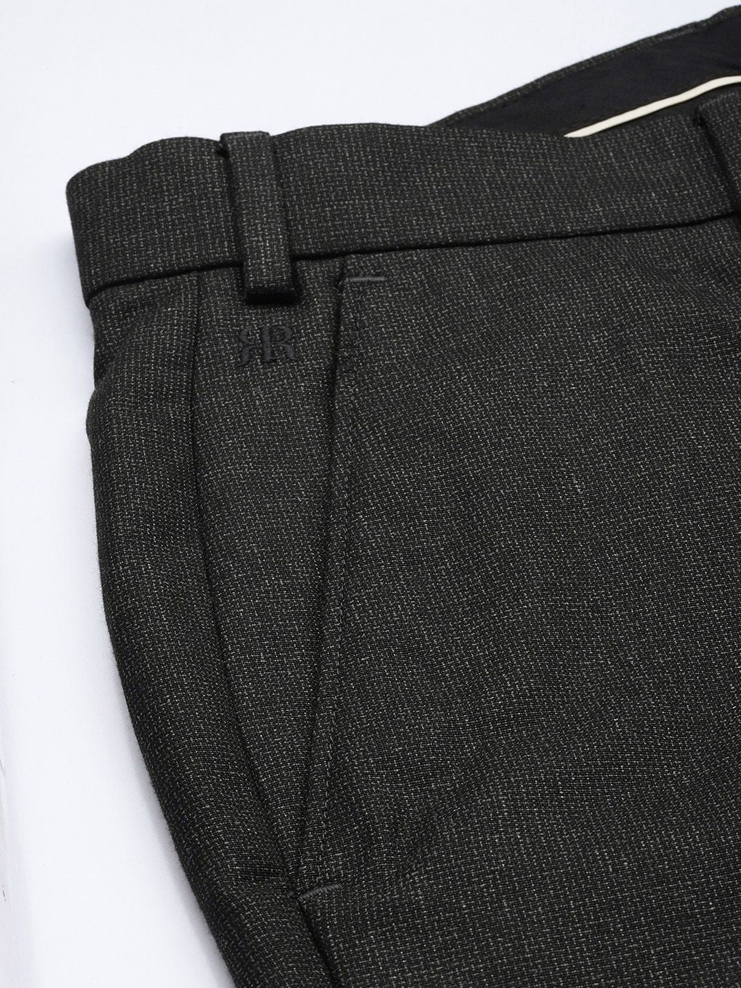 Raymond Men Textured Slim Fit Formal Trousers