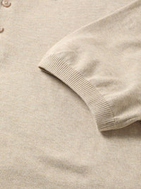 THE BEAR HOUSE Men Solid Regular Fit Cotton Polo Collar T-Shirt
