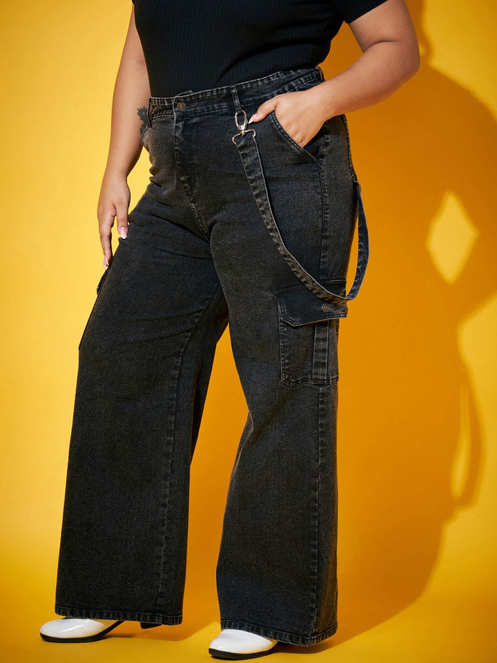 SASSAFRAS Curve Women Mid-Rise Comfort Straight Fit Stretchable Jeans