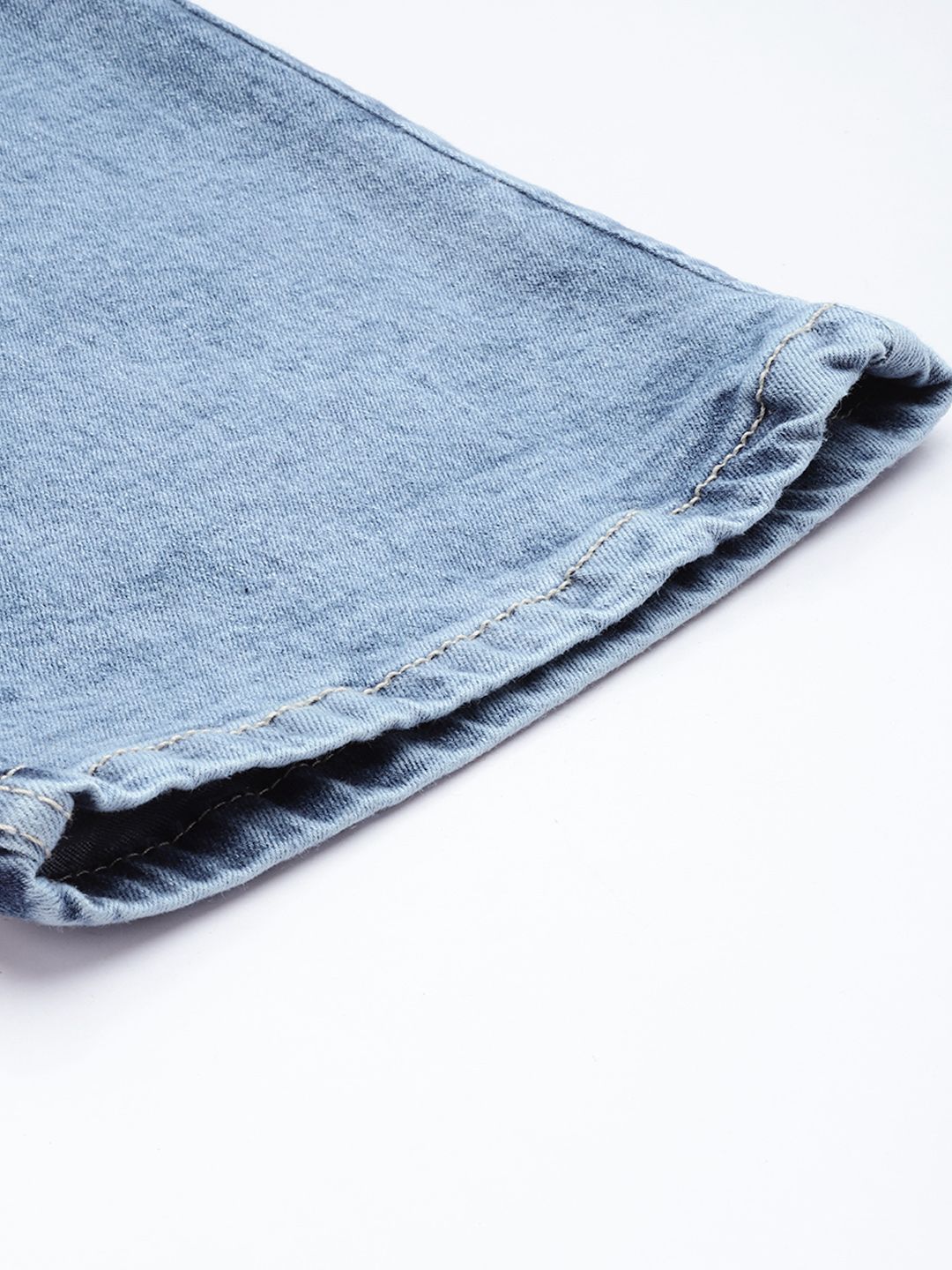 The Indian Garage Co Men Bootcut Slash Knee Ripped Light Fade Stretchable Jeans