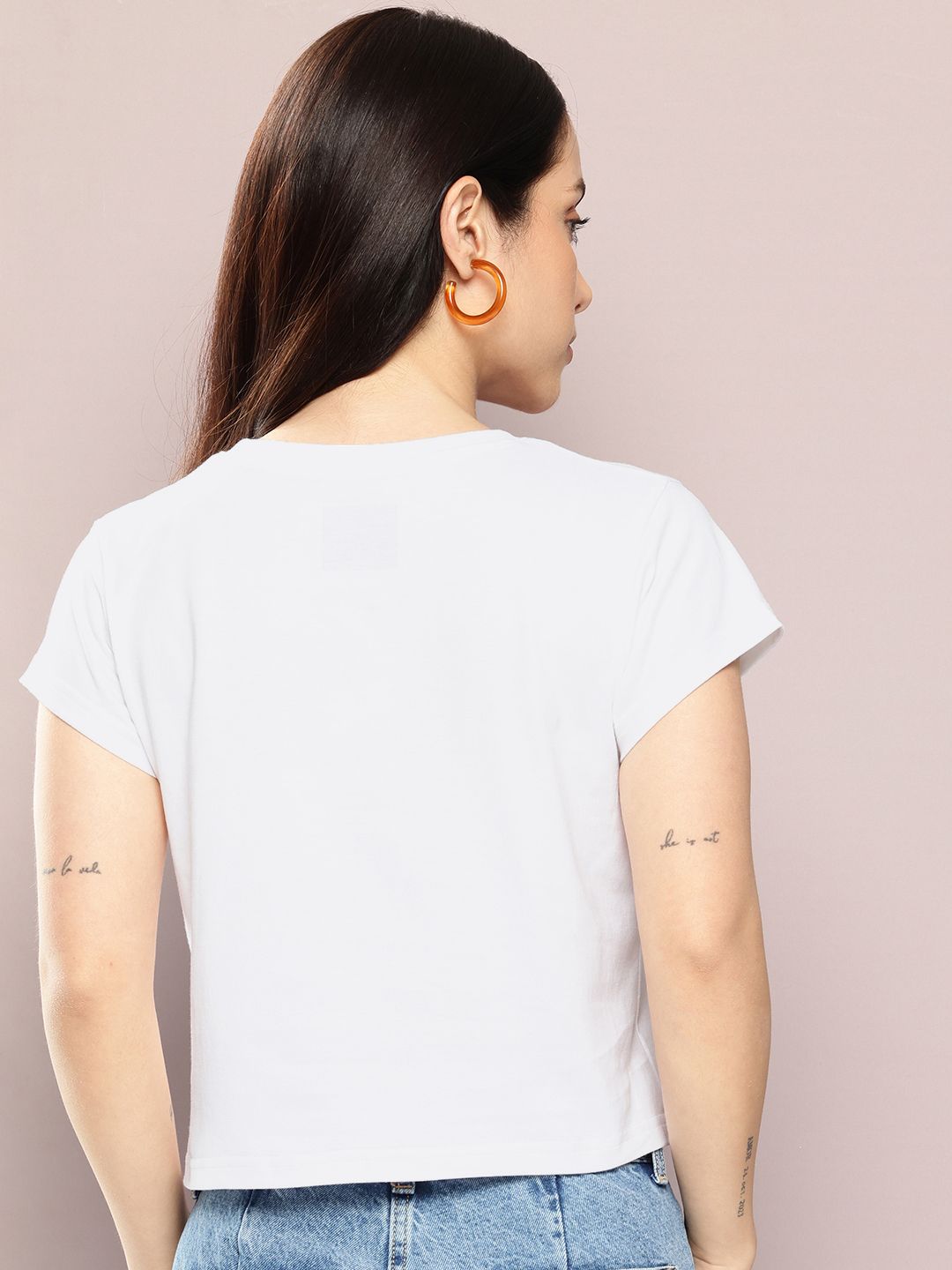 Dillinger Women Short Sleeve Boxy Cropped Printed Tshirt