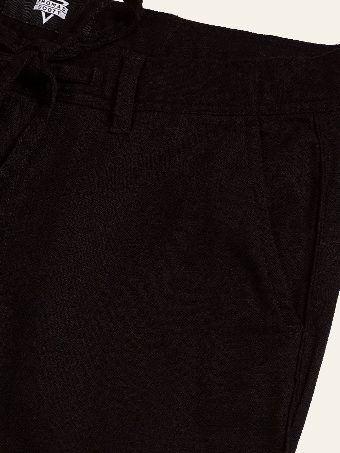 Thomas Scott Men Textured Mid-Rise Smart Chinos Trousers