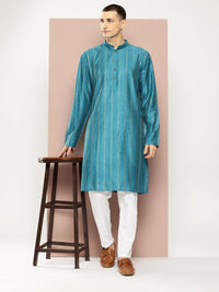 See Designs Sequined Woven Design Chanderi Silk Kurta with Pyjamas