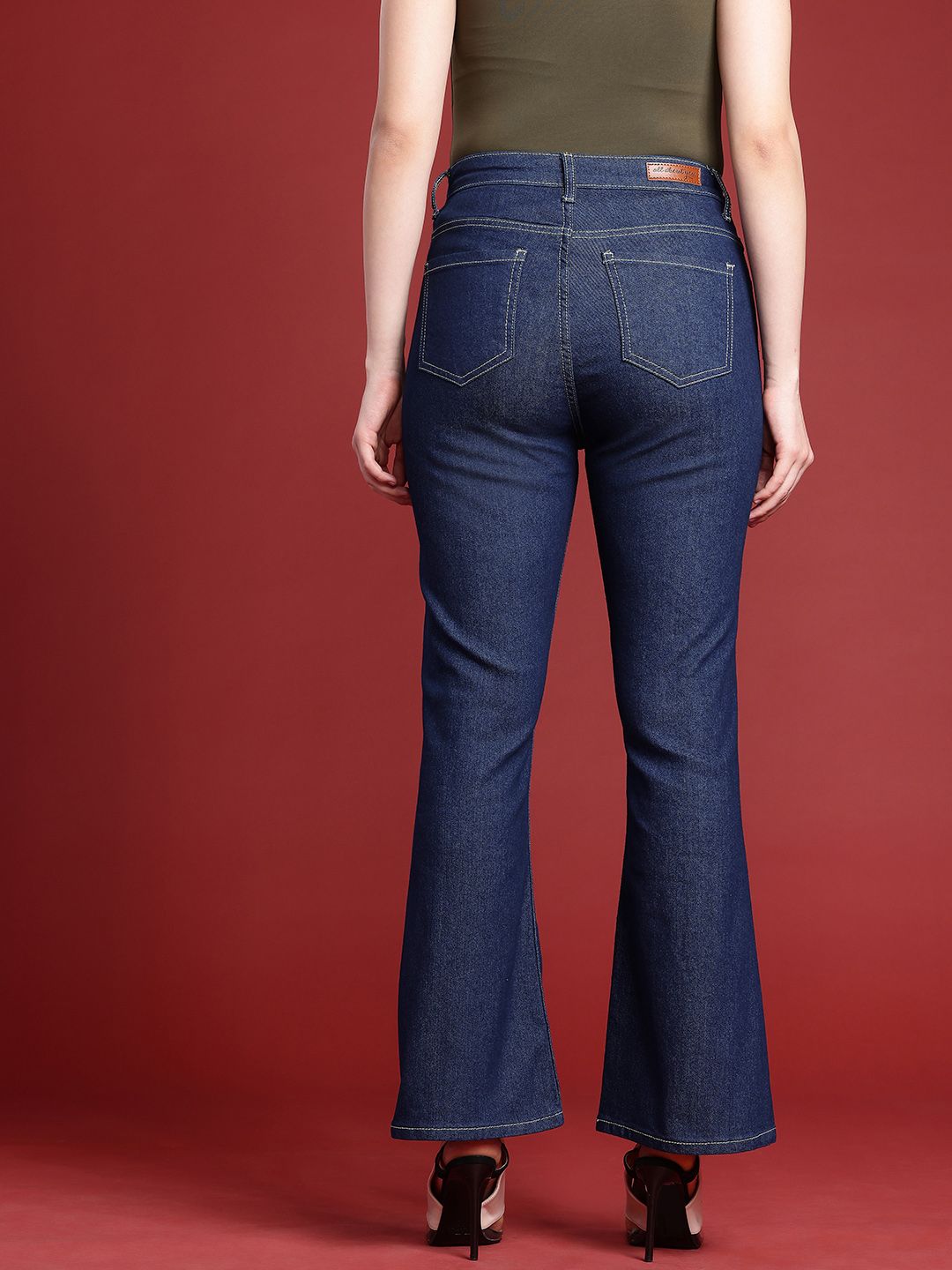 all about you Women Slim Bootcut Fit High-Rise Stretchable Jeans