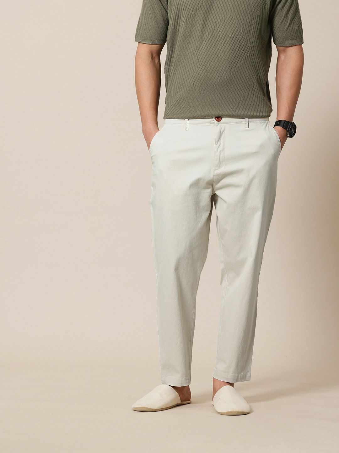 Mr Bowerbird Men Liberal Fit Trousers