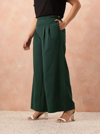 All About You Plus Size Women Wide Leg Pleated Trousers