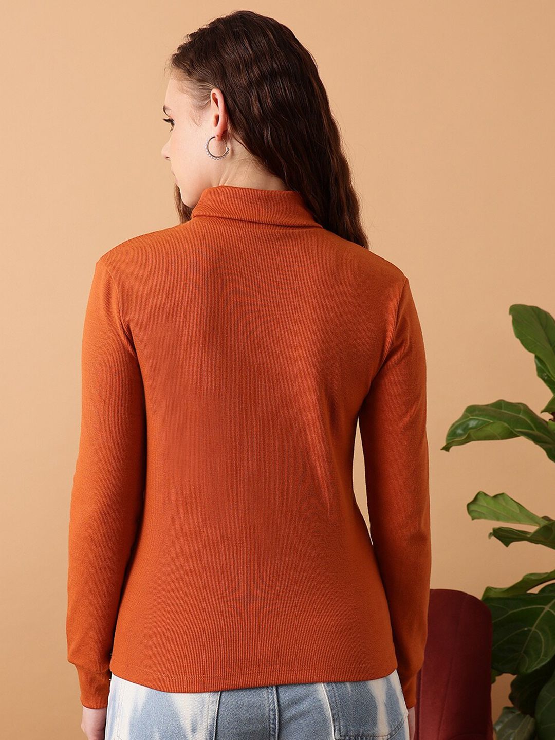 STREET 9 Turtle Neck Pure Cotton Fitted Top