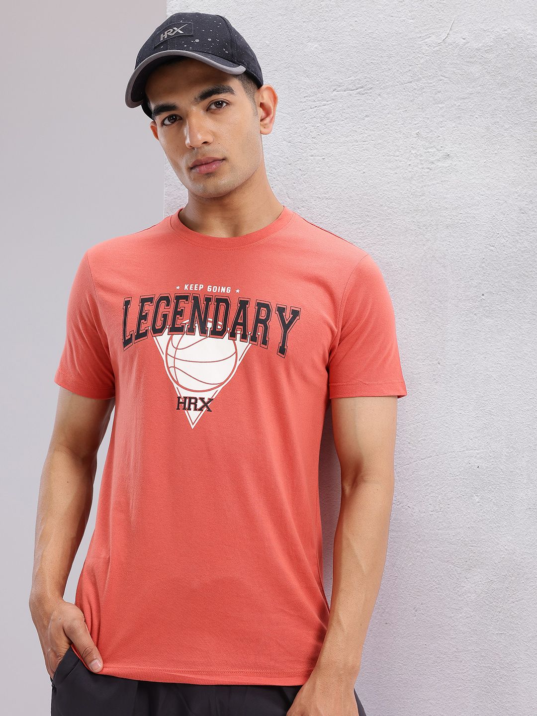 HRX by Hrithik Roshan Typography & Graphic Print Round-Neck Lifestyle T-shirt