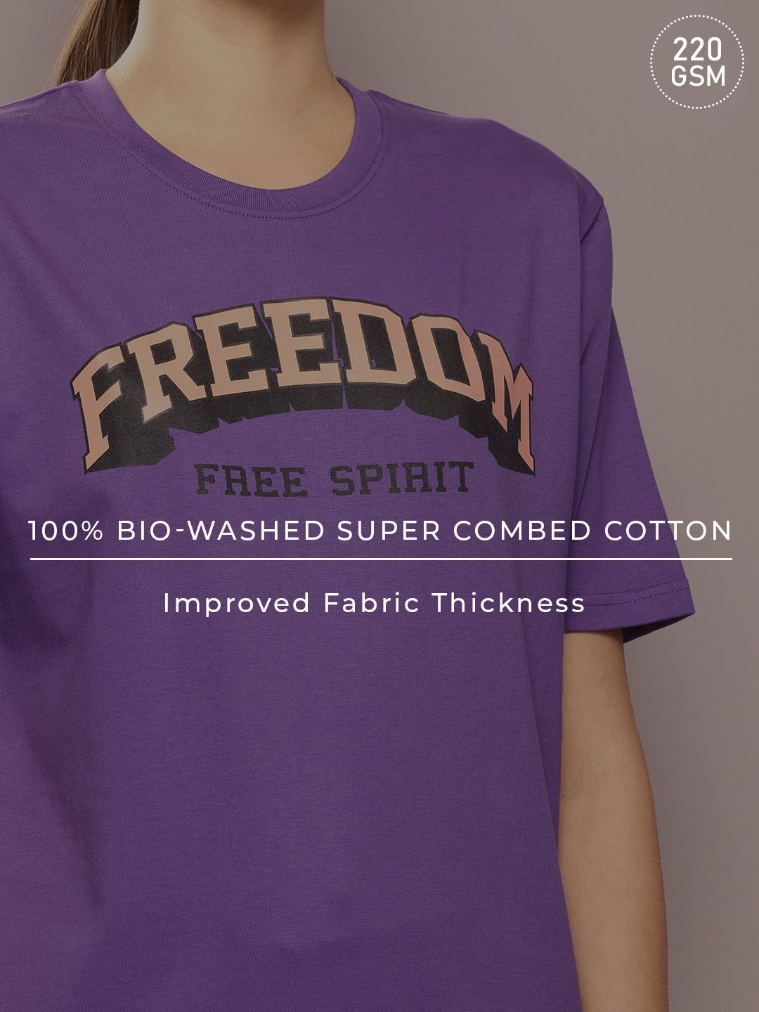 DILLINGER Typography Printed Oversized Pure Cotton T-shirt