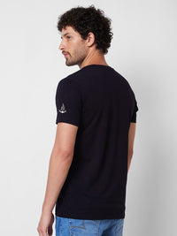 SPYKAR Round Neck Short Sleeves Typography Printed Slim Fit Cotton T-shirt