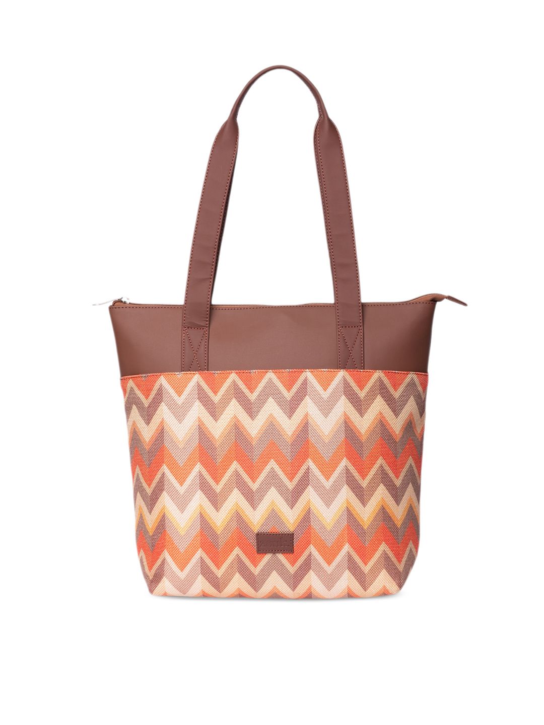 ZOUK Geometric Printed Shopper Tote Bag