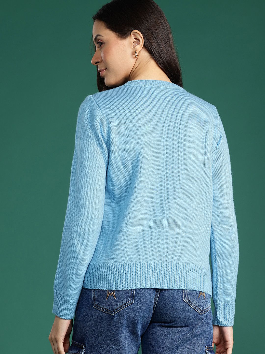 DressBerry Acrylic Cable Knit Pullover