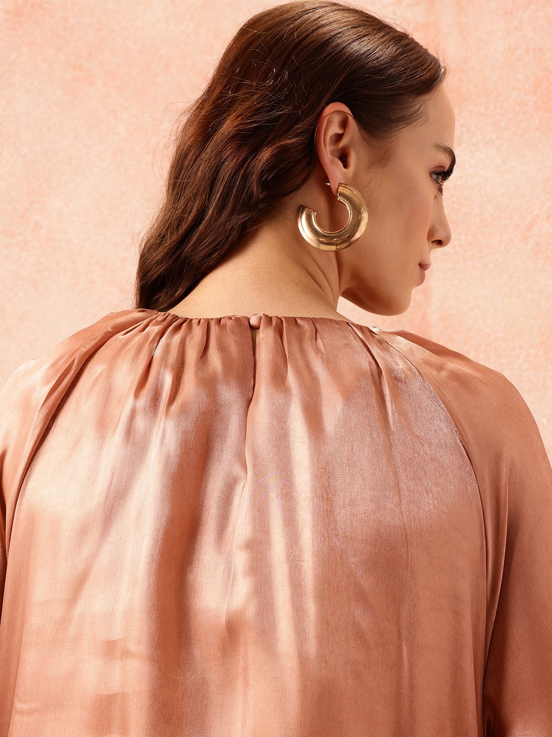 all about you Puff Sleeves Waist Tie-Up Top