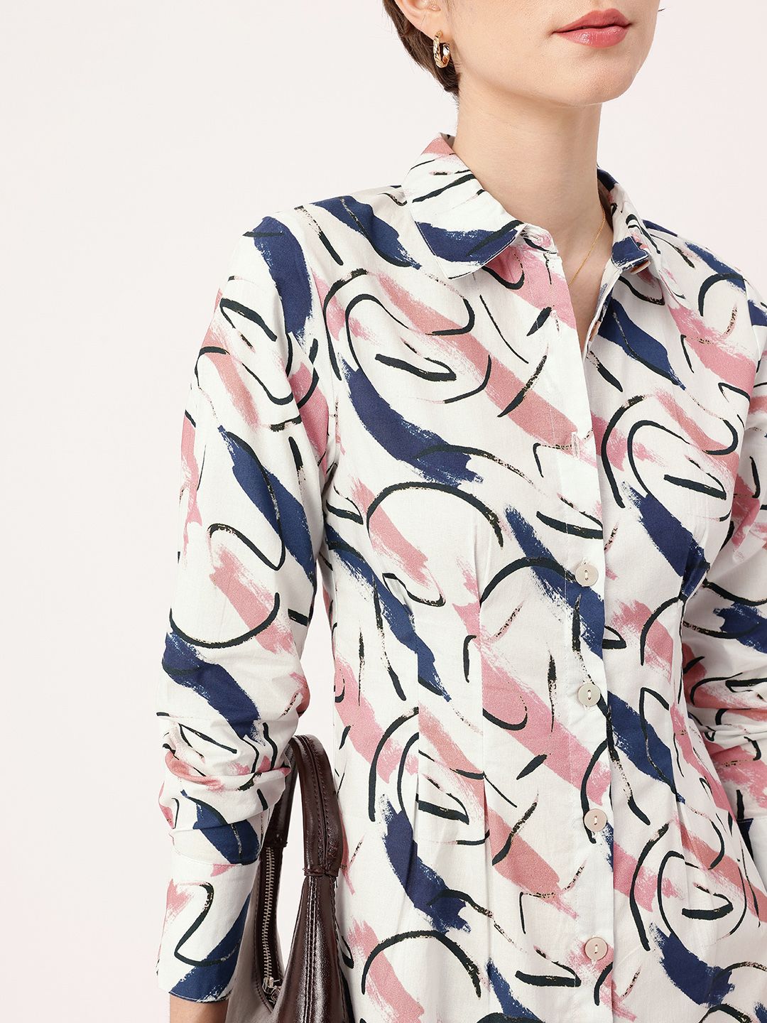 Dressberry Artsy Vibes Galore Street Smart Shirt Dress