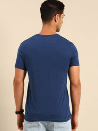 Being Human Solid With Minimal Print Detail Pure Cotton T-shirt