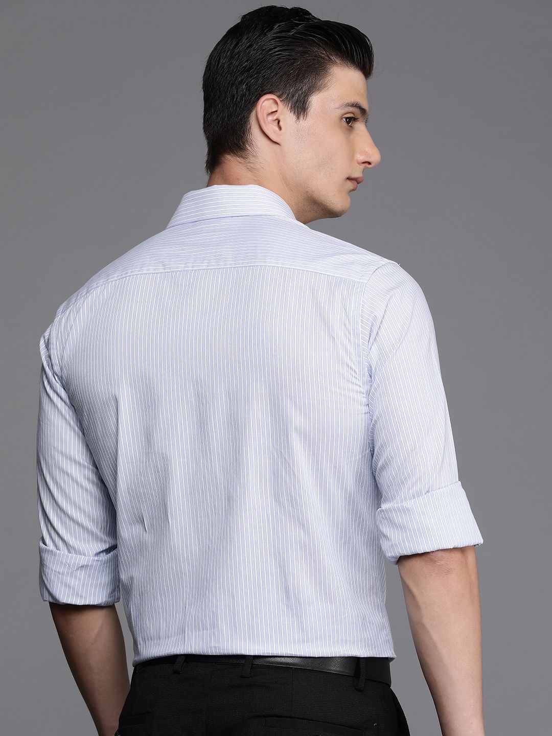 Raymond Slim Fit Striped Pure Cotton Formal Shirt