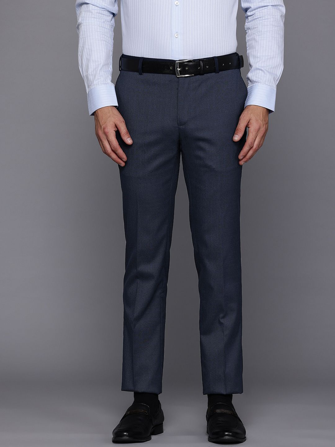 Raymond Men Checked Slim Fit Trousers