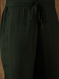 KALINI Floral Embroidered V-Neck Angrakha Kurta with Trousers & Dupatta