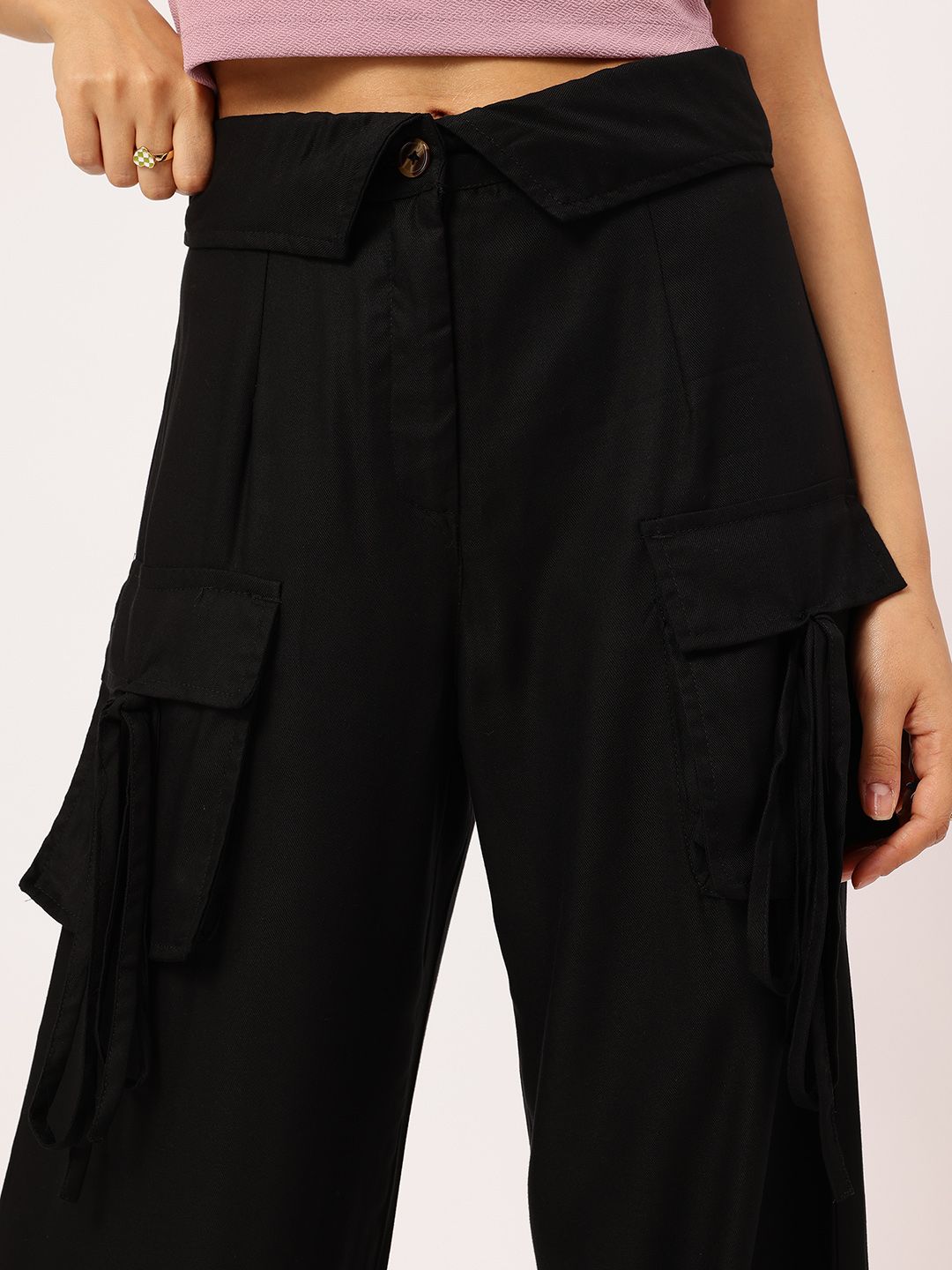 DressBerry Women High-Rise Flared Trousers