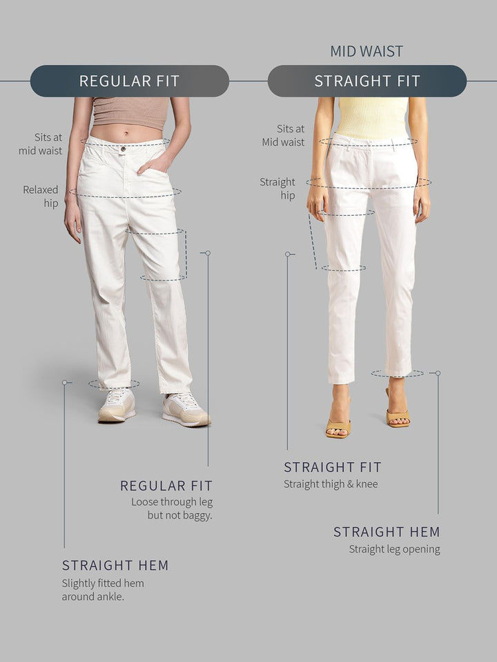 DressBerry Women Emerald Eleganza Straight Fit Trousers