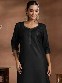 Libas Notch Neck Zari Straight Kurta with Salwar & Dupatta