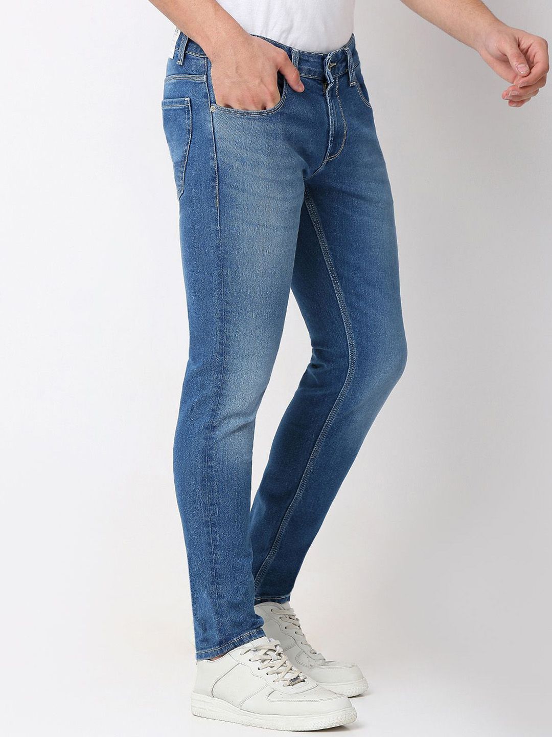 SPYKAR Men Cotton Mid-Rise Low-Rise Stretchable Jeans