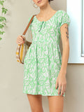 DressBerry Floral Frenzy Smocked Mini Dress