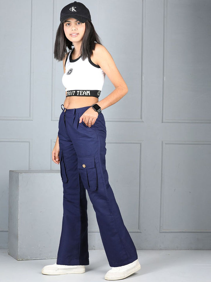 Cutiekins Girls Mid-Rise Regular Fit Easy Wash Cargos