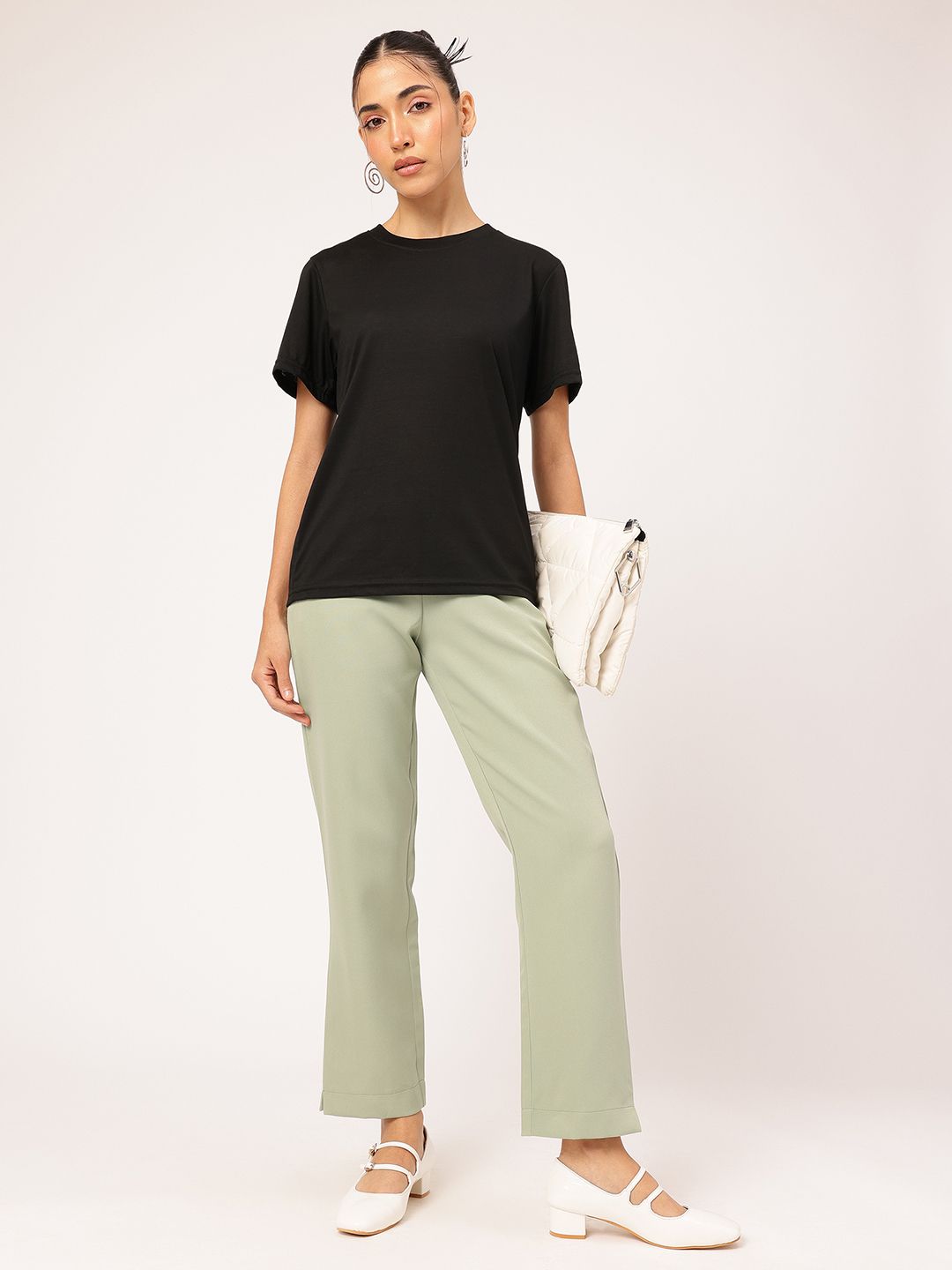 DressBerry Gleeful Graphic Back Printed T-shirt